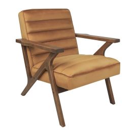Armchair KISA Velvet Brown