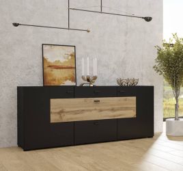 Sideboard - DAVEY Sideboard Black 165cm