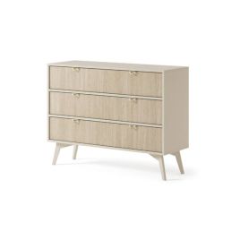 FORT Oak Finish Chest of Drawers - Medium-sized, 3 Drawers
