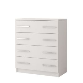 ORMISTON White Chest of Drawers - Medium-sized, 4 Drawers