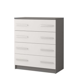 ORMISTON Grey Chest of Drawers - Medium-sized, 4 Drawers