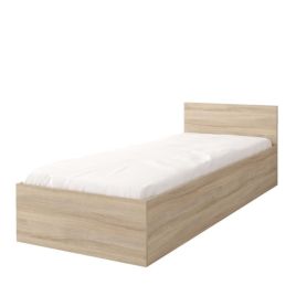 Single Bed - BRAYDEN Wooden 3ft Bed with Storage Oak Sonoma