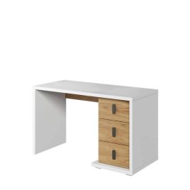 Office Desk - DENISE Computer Desk Natural Hickory 125cm