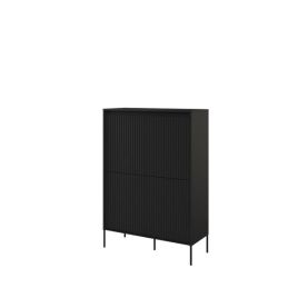 Sideboard - BURGOS Highboard Black Matt 98cm
