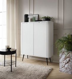 Display Rack - BETTINA Display Cabinet White 103cm