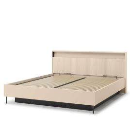 Super Kingsize Bed - TRADESSA EU Ottoman Bedframe with Underbed Storage - Beige