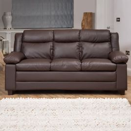 3 Seater Sofa - OBSCURA Leather Sofa - Brown