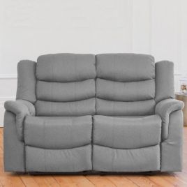 2 Seater Sofa - SENOVERA Recliner Sofa - Light Grey