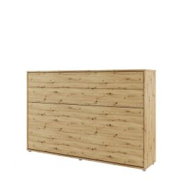 ArtNest Horizontal Wall Bed 120cm with Shelf - Oak Artisan