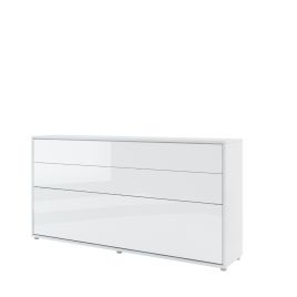 ArtNest Horizontal Wall Bed 90cm - White Gloss