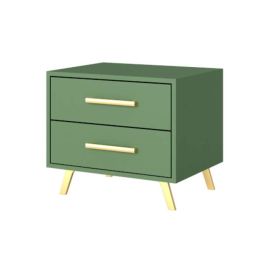 BARNSLEY 2 Drawer Bedside Table - Green