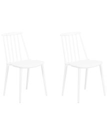 Set of 2 Dining Chairs White VENTNOR