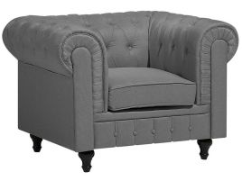 Fabric Armchair Grey CHESTERFIELD Big