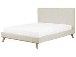 Chenille EU Super King Bed Beige TALENCE