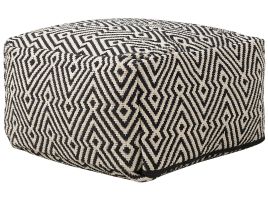 Cotton Pouffe Black and White MUKKI