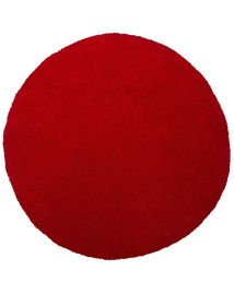 Shaggy Round Area Rug 140cm Red