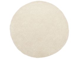 Shaggy Round Area Rug 140cm Beige