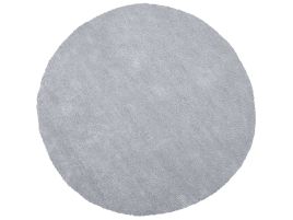 Shaggy Round Area Rug 140cm Light Grey