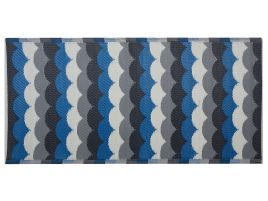 Outdoor Rug 90x180cm Blue and Grey