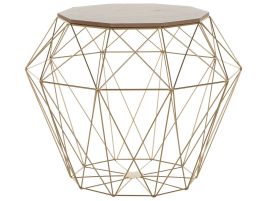 Geometric Side Table Gold ELIDA