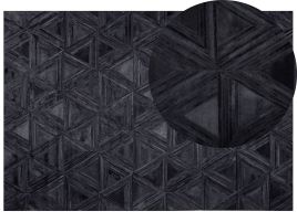 Cowhide Area Rug 160x230cm Black