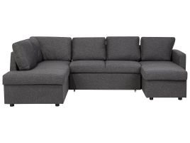 Fabric Sofa Bed Dark Grey KARRABO