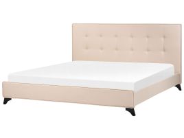 Fabric EU Super King Bed Beige AMBASSADOR