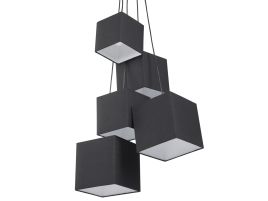 5 Light Cluster Pendant Lamp Black MESTA