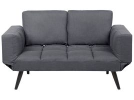 Fabric Sofa Bed Dark Grey BREKKE