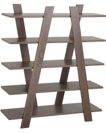 5 Tier Bookcase Dark Wood ESCALANTE