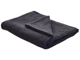 Cotton Blanket 130 x 180 cm Dark Grey ASAKA