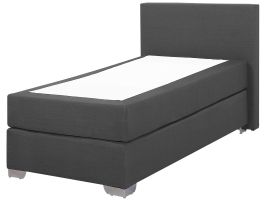 Fabric EU Single Size Divan Bed Grey PRESIDENT