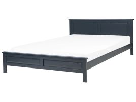 Wooden EU Super King Size Bed Blue OLIVET