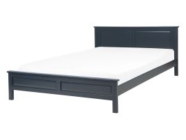 Wooden EU Double Size Bed Blue OLIVET