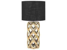 Ceramic Table Lamp Gold with Black SELJA