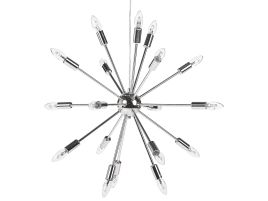 18 Light Pendant Lamp Silver MAGUSE