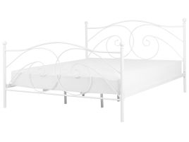 Metal EU Super King Size Bed White DINARD