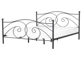 Metal EU King Size Bed Black DINARD