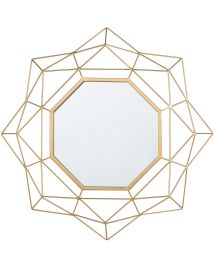 Metal Wall Mirror Gold 60cm