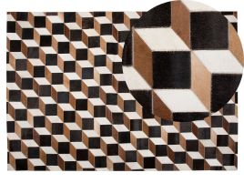 Cowhide Area Rug 140x200cm Brown