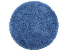 Shaggy Round Area Rug 140cm Blue
