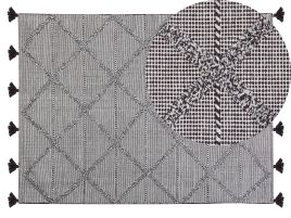 Cotton Area Rug 140x200cm Brown