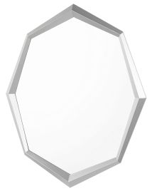 Octagonal Wall Mirror 91x66cm Silver