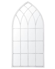 Metal Window Wall Mirror 50x115cm Grey