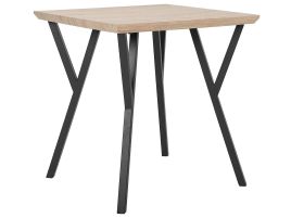 Dining Table 70 x 70 cm Light Wood with Black BRAVO