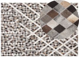 Cowhide Area Rug 160x230cm Grey and Brown