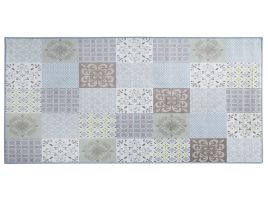 Area Rug Mosaic Pattern 80x150cm Multicolour