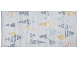 Area Rug 80x150cm Grey and Yellow