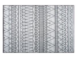 Area Rug Black and Grey 140x200cm