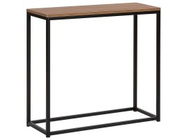 Console Table Dark Wood with Black DELANO